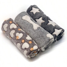 Pentupeitto fleece-makuualusta harmaa, 3 kpl