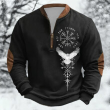 Pull à col zippé inspiré de la mythologie nordique