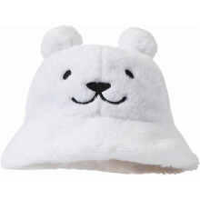 Plush Bucket Hat Cute Bear Ear Plush Hat Winter Bucket Hat Cap Fisherman Hat Unisex Fluffy Hat Winter Accessory