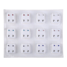 Ear Piercing Earrings Silver Stainless Mini 3/5mm Clear CZ Studs Studex System Tragus Cartilage Piercing Jewelry