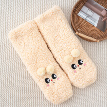 5 Pairs Fluffy Cat Paw Socks - Fuzzy Slipper Socks for Winter, Warm and Cozy, Orange