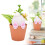 1 Pc Easter Flower Pot Decor with Plush Bunny Tail, Spring Artificial Flowers, Tabletop Centerpiece for Easter Egg Party – White 2