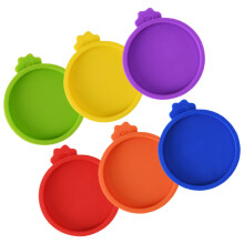 HEMOTON 6-Pack Silicone Cat Food Can Lids Covers for Small Cans, Food Safe, Reusable, Dishwasher Safe, Airtight Seal