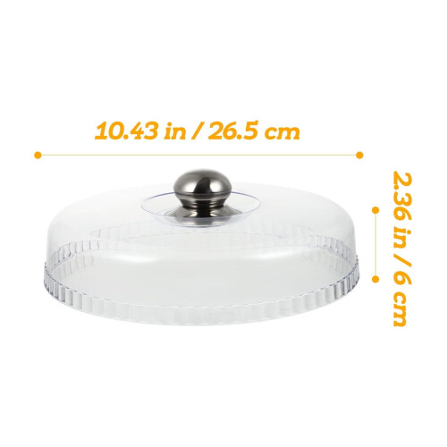 Capac de plăcintă din plastic, capac transparent pentru alimente, 1 buc. 1