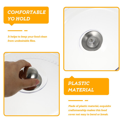 Capac de plăcintă din plastic, capac transparent pentru alimente, 1 buc. 2