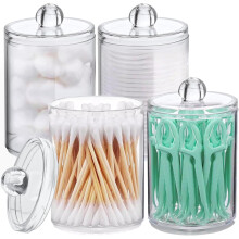 Organisateur de porte-cotons-tiges en acrylique, taille standard