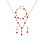 Conjunto de joias femininas com strass e cristais, incluindo colar e brincos. 1