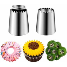 Ensemble de douilles à pâtisserie en acier inoxydable – 2 grandes douilles à glaçage