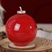 Bougie d'aromathérapie Flocon de neige de Noël Rouge 6,9 cm