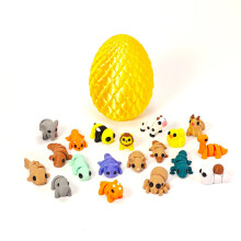 20PCS 3D Printed Animal Figurines + 5" Dragon Egg, Articulated Toys for Kids & Adults, Party Favors, Cake Toppers, Gifts – Compatible with LEGO