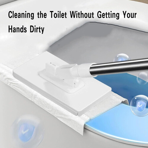 Snap Grip Mini Mop, Zero Touch Retractable Push Pull Convenient Cloth Changing, Wet & Dry Easy Mopping Flat Dust Mop for Gaps Multi-Surface 2