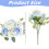 7-Head Artificial Hibiscus Bridal Bouquet Light Blue 3