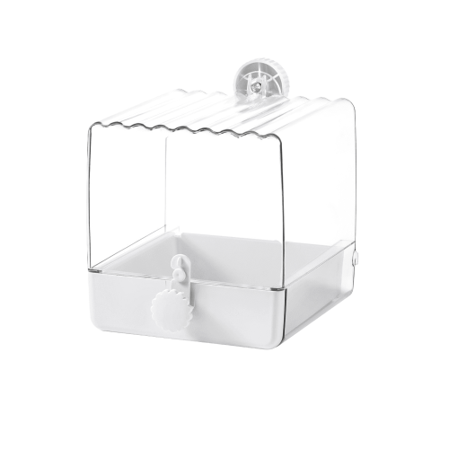 Baignoire perroquet cube blanc 7,5 po détachable