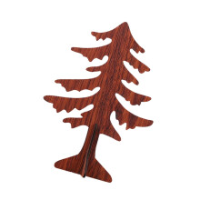 Mini Christmas Tree Decorative Light Brown Wood 1 Pack