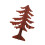 Mini Christmas Tree Decorative Light Brown Wood 1 Pack 1