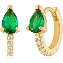 Women's gold huggie earrings 14K gold filled small
