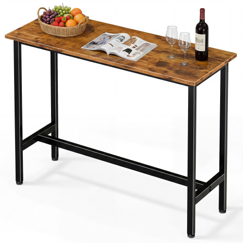 EDX bar table rectangular rust 44 inch