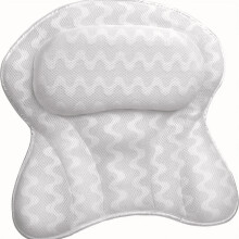 Almohada para bañera Mariposa gris y blanca 4D con ventosas
