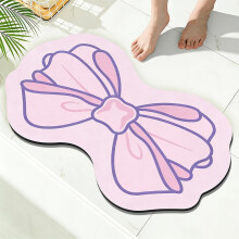 Tapis de sol de salle de bain en forme d'arc, absorbant et à séchage rapide