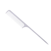 Metal Hair Comb Set White 2 Pieces for Salon Haircutting and Hair Dyeing Professional Styling Tools