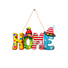Décoration de Noël en bois, bonhomme de neige, plaque à suspendre pour porte ou mur, sans alimentation électrique – Compatible avec les