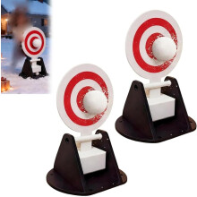 Snowball Automatic Reset Target for Throwing Games, Winter Outdoor Snow Battle & Paintball Practice – Compatible with Standard Snowball Launchers