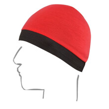 Ademende pruikmuts/hoofdband voor dames en heren, vochtafvoerend, elastisch, bolvormig accessoire voor onder de hoed, rood.