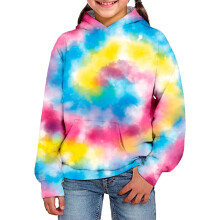 Φούτερ με κουκούλα, Παιδικό Tie Dye Φούτερ με τρισδιάστατη ψηφιακή εκτύπωση και