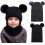 Set di cappello e sciarpa invernali per neonati (2 pezzi) per bambini da 1 a 6 anni. 1