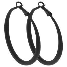 1 paar chique zwarte oorringen, lichtgewicht minimalistische sieraden voor feestjes en casual gelegenheden.
