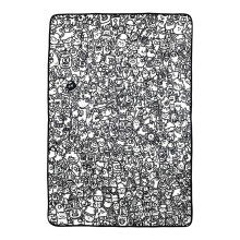 Couverture à dessin pour enfants, couverture agneau à gribouiller, toile d'art lavable pour activités parents-enfants et