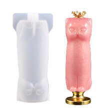 Molde de mango de cristal para sello de cera, molde de resina para mango de sello de cera de sellado, molde para herramienta auxiliar de sello DIY