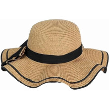 Zomerhoed van stro voor dames 2024 | Opvouwbare strandhoed met brede rand | Trendy slappe zonnehoed met UV-bescherming