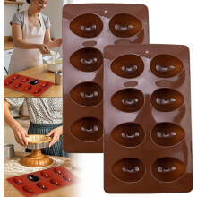 Moule en silicone en forme d'œuf, Moules en silicone en forme d'œuf, Décoration de gâteaux à faire soi-même, Chocolat, Bonbons, Gelée,