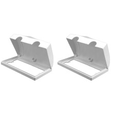 Baby Safety Outlet Cover BOX – Double Lock, Toddler-Proof, 3-Step Install, Extra Space for Plugs/Adapters (2Pcs, White)