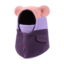AWZXDE Winter Hats For Kids With Scarf And Face Integrated Warm Knitted For Boys Girls Windproof Thickened Ear Purple
