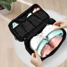 Travel Underwear Bra Organizer Bag – Waterproof 3-Layer Packing Cube for Underwear, Socks, Toiletries, Cosmetics, Clothes & Towels