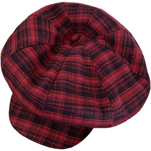 Γυναικείο καπέλο Newsboy με καρό μπερέ, καπέλο Visor, επίπεδο καπέλο, vintage βαμβακερά