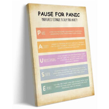 Affiche « Pause pour la panique » : thérapie narrative pour la guérison des traumatismes, tableau à accrocher dans un couloir, décoration