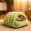 Cuccia per gatti Monster con cuscino sfoderabile, verde, L-57x37x28cm 6