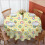 Runde Polyester-Tischdecke, 60 Zoll Durchmesser 1