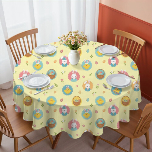 Runde Polyester-Tischdecke, 60 Zoll Durchmesser