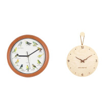 Horloge murale oiseau à suspendre, design rustique unique, en bois PP, pour la décoration du bureau, de la maison ou de la chambre.