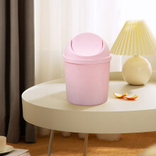 Mini poubelle avec couvercle pivotant, 19,5 x 14 cm, poubelle de bureau résistante pour la maison, le bureau, la cuisine, la salle de bain, la