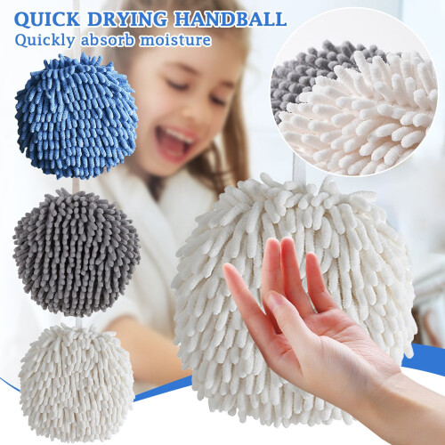 Lot de 3 serviettes en chenille à séchage rapide