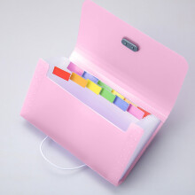 A6 Mini Accordion File Organizer Box, 13-Compartment Multi-Layer Storage Bag for Workspace, Documents & Receipts