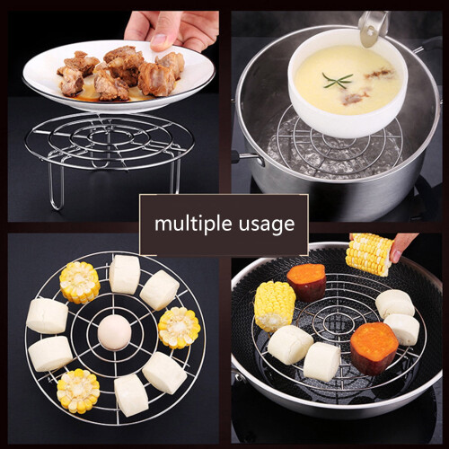 Stainless Steel Circle Roasting Rack 6.3/7.8/9.5/11in Insert Kitchen Cookware 1