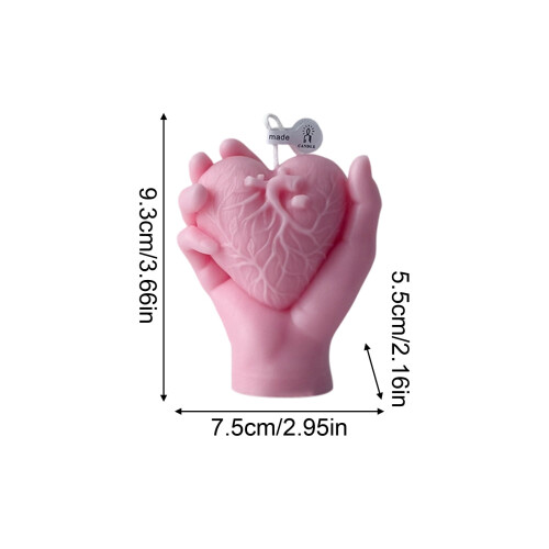 Κερί αρωματοθεραπείας Hand & Heart – Ανατομικό σχήμα καρδιάς, κερί αγάπης για την 1