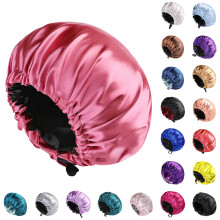 Beauty Sleep Bonnet – Antislip, vochtregulerend voor natuurlijk haar, pruiken en nachtverzorging – Donkerpaars