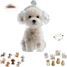 Dog Hair Memory Capsule Ornament, Transparent Pet Hair Keepsake Keychain for Dog Lovers & Memorial Gifts